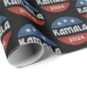 Kamala Harris 2024 voor President Cadeaupapier (Rol Hoek)
