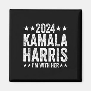 Kamala Harris 2024 voor President Campaign I'm Wit Magneet