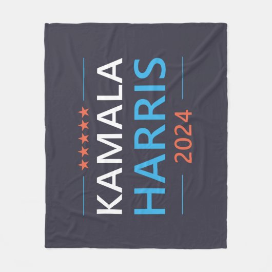 Kamala Harris 2024 voor President Fleece Deken (Voorkant)
