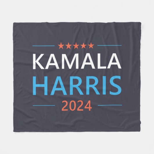 Kamala Harris 2024 voor President Fleece Deken (Voorkant (Horizontaal))