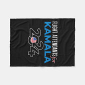 Kamala Harris 2024 voor President Fleece Deken (Voorkant (Horizontaal))