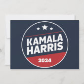 Kamala Harris 2024 voor President Kaart (Voorkant)