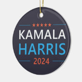 Kamala Harris 2024 voor President Keramisch Ornament (Links)