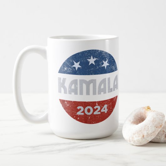 Kamala Harris 2024 voor President Koffiemok (Met donut)
