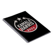 Kamala Harris 2024 voor President Notitieboek (Rechterzijde)