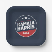Kamala Harris 2024 voor President Papieren Bordje (Voorkant)