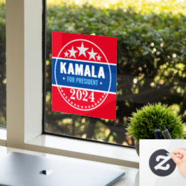 Kamala Harris 2024 voor President Raamsticker