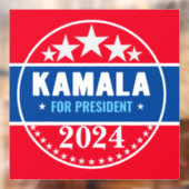Kamala Harris 2024 voor President Raamsticker (Vel 2)