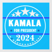 Kamala Harris 2024 voor President Raamsticker (Vel)