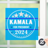 Kamala Harris 2024 voor President Raamsticker (Huis)