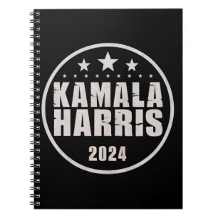 Kamala Harris 2024 Voor President Retro Verkiezing Notitieboek
