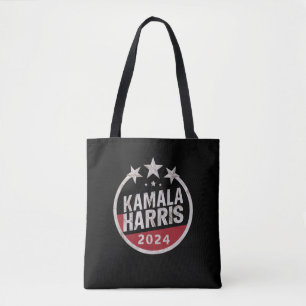 Kamala Harris 2024 Voor President Retro Verkiezing Tote Bag