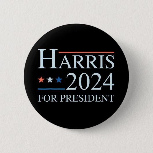 Kamala Harris 2024 voor President Ronde Button 5,7 Cm (Voorkant)