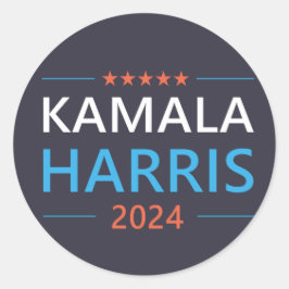Kamala Harris 2024 voor President Ronde Sticker