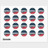  Kamala Harris 2024 voor President Ronde Sticker (Vel)