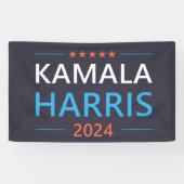 Kamala Harris 2024 voor President Spandoek (Horizontaal)