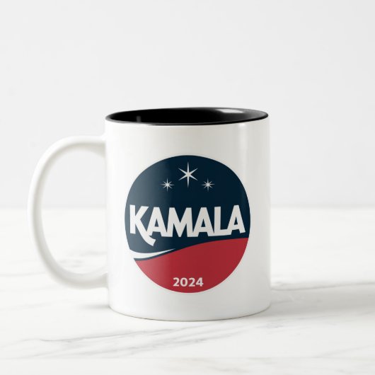  Kamala Harris 2024 voor President Tweekleurige Koffiemok (Links)