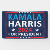 Kamala Harris 2024 voor President - Verkiezingen 2 Spandoek (Horizontaal)