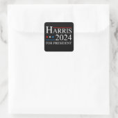 Kamala Harris 2024 voor President Vierkante Sticker (Tas)