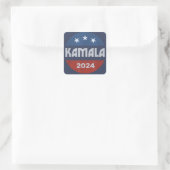 Kamala Harris 2024 voor President Vierkante Sticker (Tas)