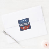 Kamala Harris 2024 voor President Vierkante Sticker (Envelop)