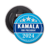 Kamala Harris 2024 voor Presidenten flesopener Button Flesopener (Voorkant)