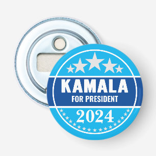 Kamala Harris 2024 voor Presidenten flesopener Button Flesopener