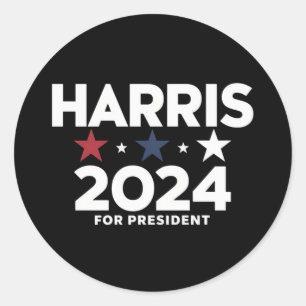Kamala Harris 2024 Voor Presidentsverkiezingscampa Ronde Sticker