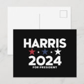 Kamala Harris 2024 voor verkiezingscampagne in Pre Briefkaart (Voorkant / Achterkant)