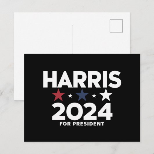 Kamala Harris 2024 voor verkiezingscampagne in Pre Briefkaart (Voorkant / Achterkant)