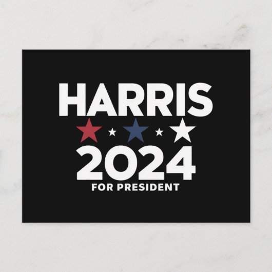 Kamala Harris 2024 voor verkiezingscampagne in Pre Briefkaart (Voorkant)