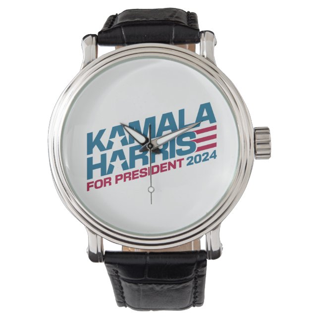 Kamala Harris 2024 voor verkiezingscampagne in Pre Horloge (Voorkant)