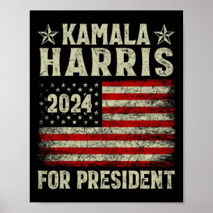 Kamala Harris 2024 voor verkiezingscampagne in Pre Poster