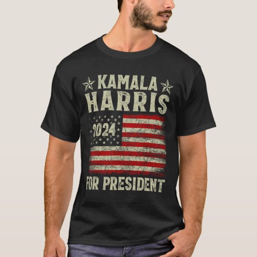 Kamala Harris 2024 voor verkiezingscampagne in Pre T-shirt (Voorkant)