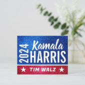 Kamala Harris 2024 Vooruitgang en eenheid Briefkaart (Staand voorkant)