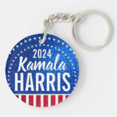 Kamala Harris 2024 Vooruitgang en eenheid Sleutelhanger (Achterkant)