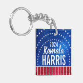 Kamala Harris 2024 Vooruitgang en eenheid Sleutelhanger (Voorkant Links)