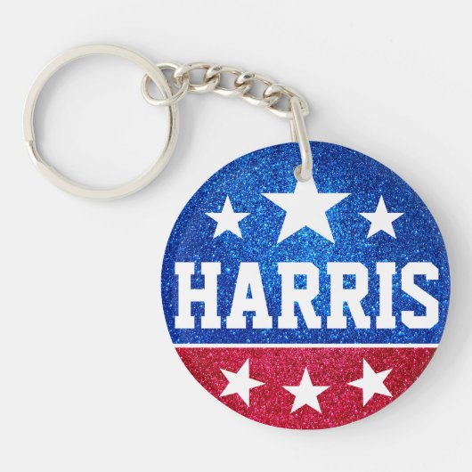 Kamala Harris 2024 Vooruitgang en eenheid Sleutelhanger (Voorkant)