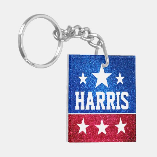 Kamala Harris 2024 Vooruitgang en eenheid Sleutelhanger (Voorkant Links)