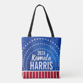 Kamala Harris 2024 Vooruitgang en eenheid Tote Bag (Achterkant)