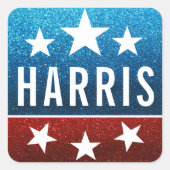 Kamala Harris 2024 Vooruitgang en eenheid Vierkante Sticker (Voorkant)
