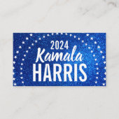 Kamala Harris 2024 Vooruitgang en eenheid Visitekaartje (Voorkant)