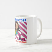 KAMALA HARRIS 2024 WE GAAN NIET TERUG KOFFIEMOK (Voorkant rechts)