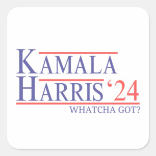 Kamala Harris 2024 Whatcha Got Madam President Vierkante Sticker