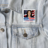 Kamala Harris 2024 Wij kiezen voor vrijheid Vierkante Button 5,1 Cm (In situ)