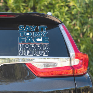 Kamala Harris 2024 Zeg het Mij in Mijn Gezicht  Sticker