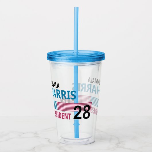 Kamala Harris 2028 Acryl Drinkbeker (Voorkant)