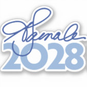 Kamala Harris 2028 Handtekening Sticker (Voorkant)