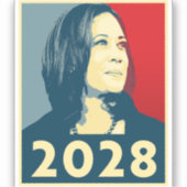 Kamala Harris 2028 Hoop Sticker (Voorkant)