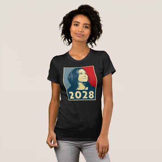 Kamala Harris 2028 Hoop T-shirt (Voorkant volledig)